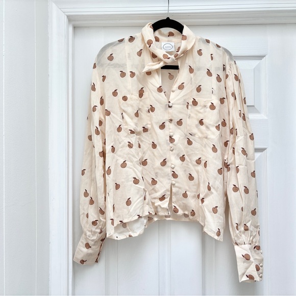 Anthropologie Kinga Csilla Georgia Peach Blouse - Picture 1 of 8